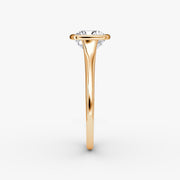 Cushion Cut - Bezel Ring - 14 K Gold